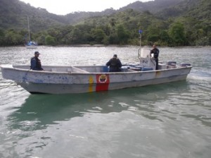 Columbian Guarda de Costa Greets Us in Sapzurro