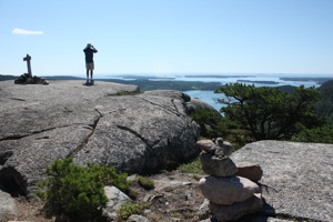 David Enjoying the View from the Summit, Acadia Mountain Trail David Enjoying the View from the Summit, Acadia Mountain Trail
