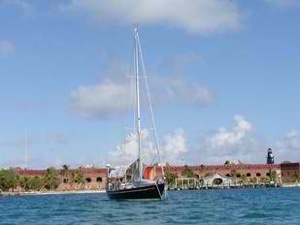 Winterlude Anchored at Ft Jefferson, the Dry Tortugas, Florida Keys