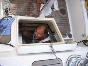 In the Engine Lazarette, a Contortionist Squeeze to Reach the Salt Water Pump