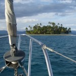 Winterlude Entering the Cocos Banderos, Kuna Yala (San Blas) Islands, Panama