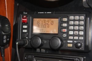 Our Icom M802 requires an FCC Ships Station License as well as an Operators Permit.