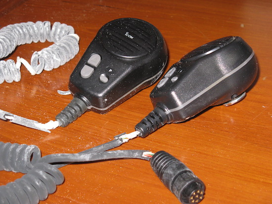 Crumble, crumble, crumble ....  I hate ICom's mike cords ... BUT .....