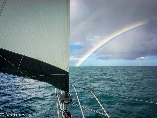 Weather Forecast says zero change of rain ... oh wait, we got wet, but at least we had a beautiful rainbow!