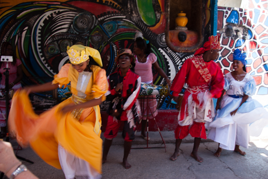 Lively music and dance demonstrations in Havana art district.