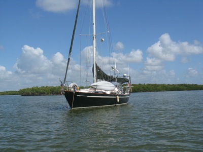 Anchored in Russell Bay, Everglades